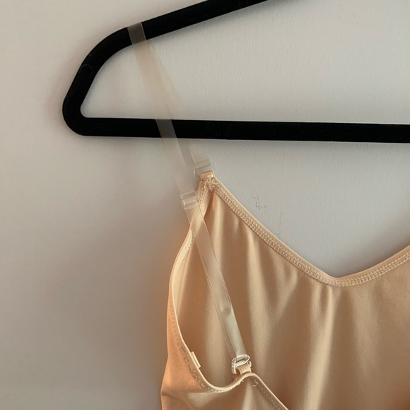 Capezio nude bodysuit with adjustable clear straps - Picture 3 of 7